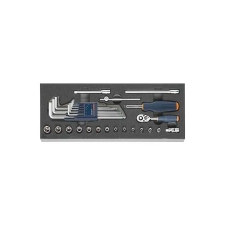 Garant 28 Pc 1/4 inch Drive Socket Set in Foam, 3.5 mm to 13 mm 953624 28